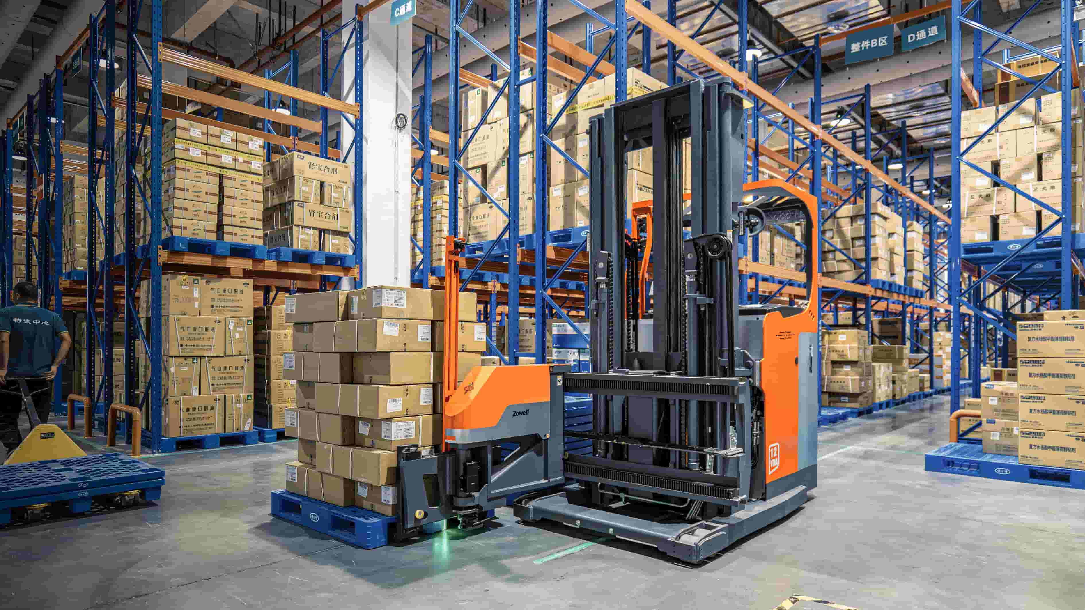Standing-on three-way Forklift